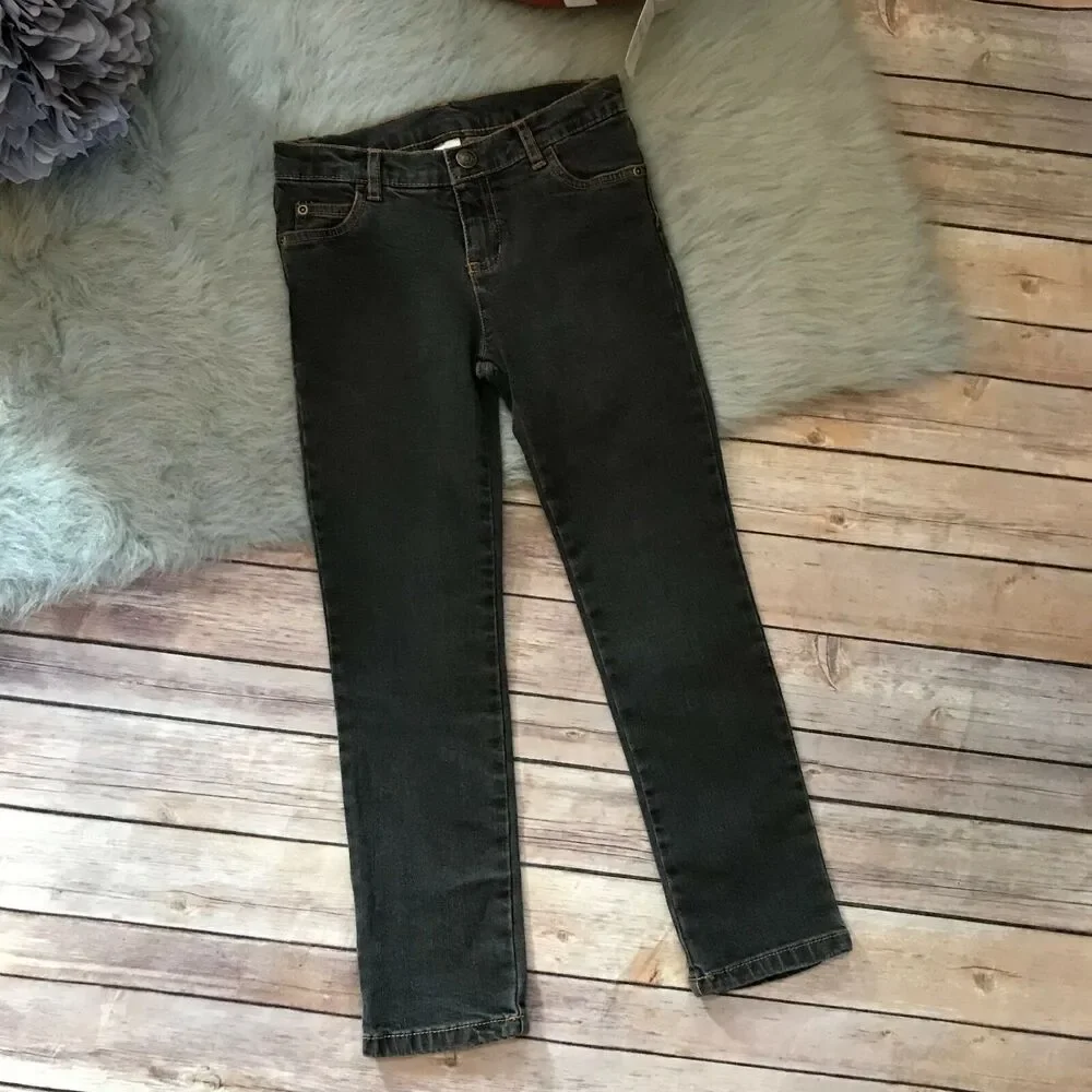 Carter's Girls Jeans Size 6X Black‎ Skinny Denim Stretchy Adjustable Waist NEW